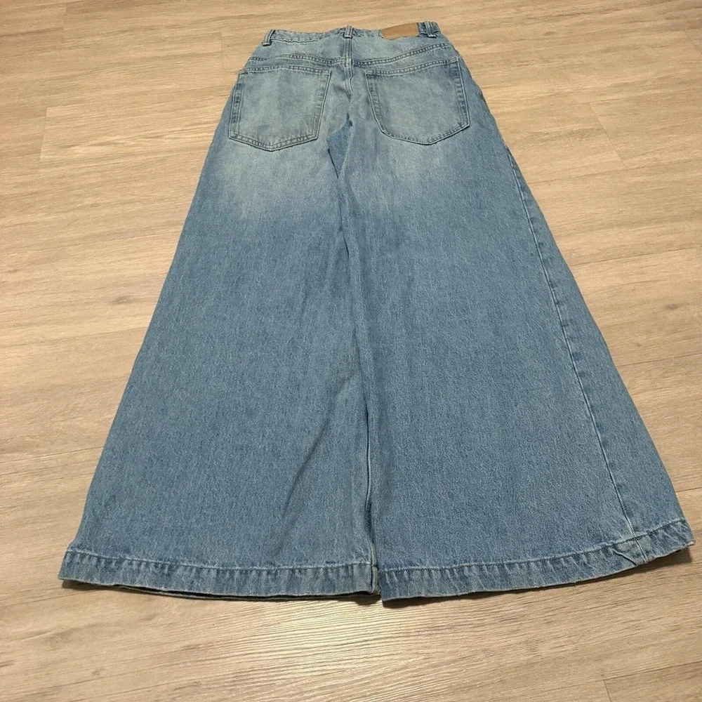 26x30 Blue Super Baggy Wide Leg Jeans Y2K 2000s Vintage